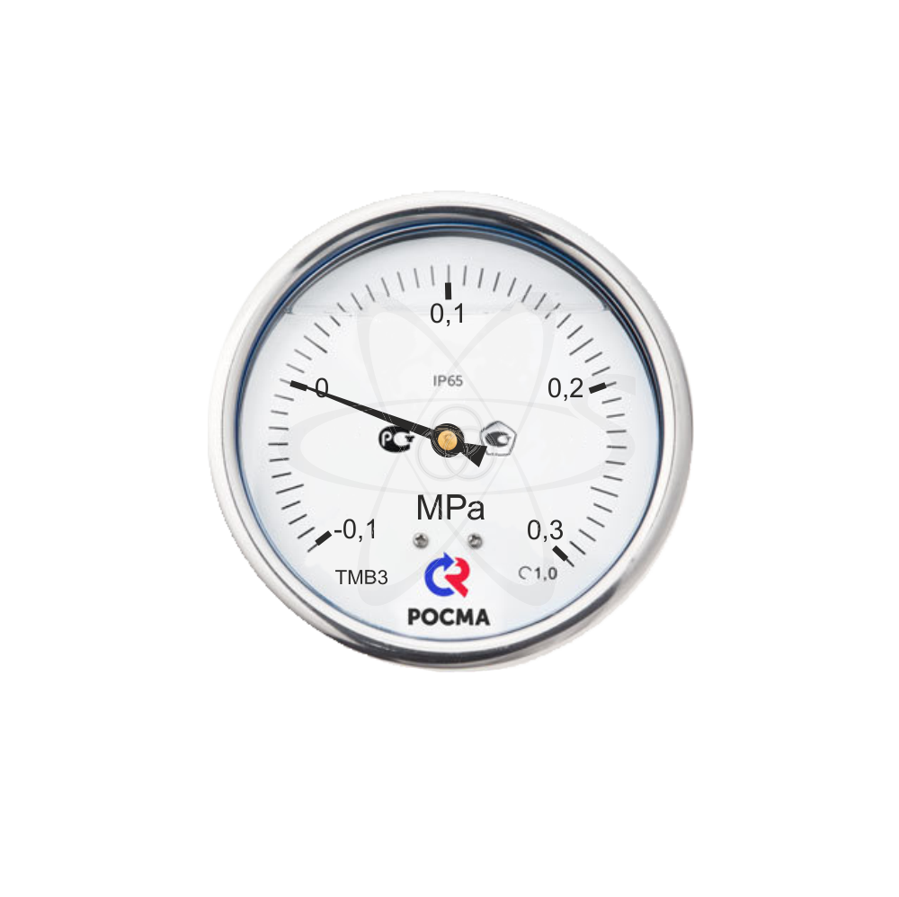 Мановакуумметр ТМВ-320T.00 (-0,1...+0,3МРа) G1/4.1.5 с гидрозаполнением