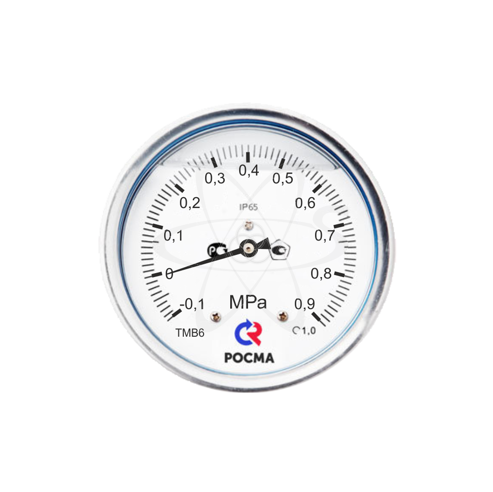 Мановакуумметр ТМВ-621Т.00 (-0,1...+0,9МРа) G1/2.1,0 с гидрозаполнением