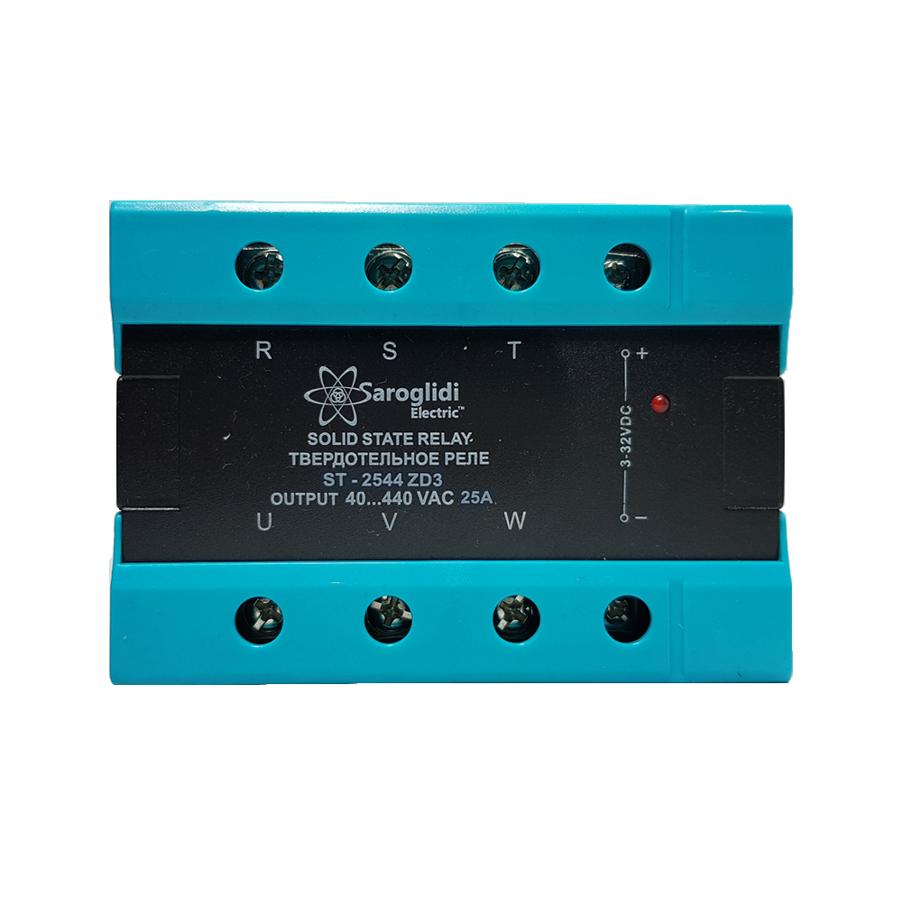 Твердотельное реле ST-1044.ZD3 10А 3ф. упр. 3-32VDC