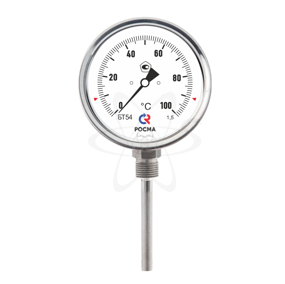 Термометр биметаллический БТ-54.220(0...100С)G1/2.100.1,5