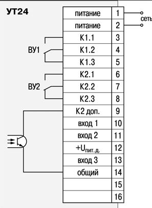 УТ24-Д.Р - микропроцессорное реле времени 