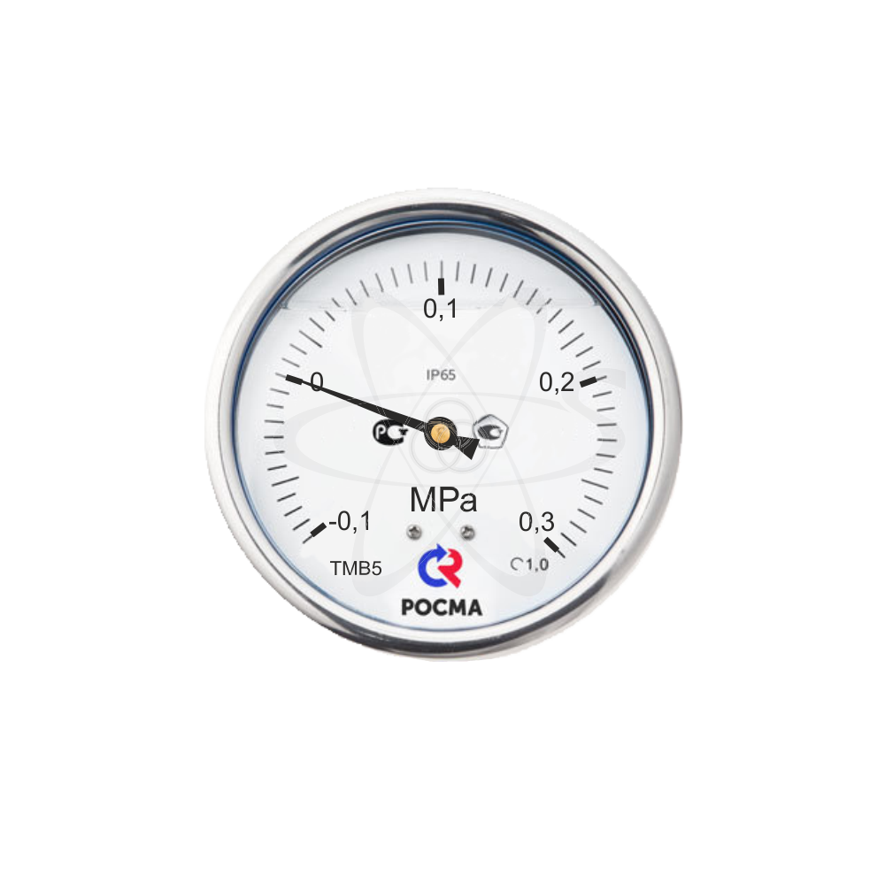 Мановакуумметр ТМВ-520T.00 (-0,1...+0,3МРа) G1/2.1.0 с гидрозаполнением