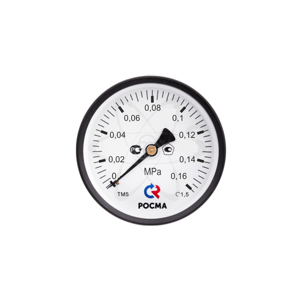 Манометр ТМ-510Т.00 (0...0,16 МРа) осевой G1/2 кл1.5