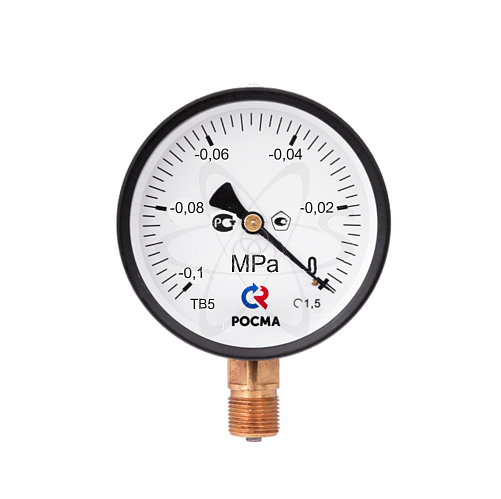 Вакуумметр ТВ-310РКТ.00 (-0,1...0 МРа) М12х1.5.150C.кл.1,5