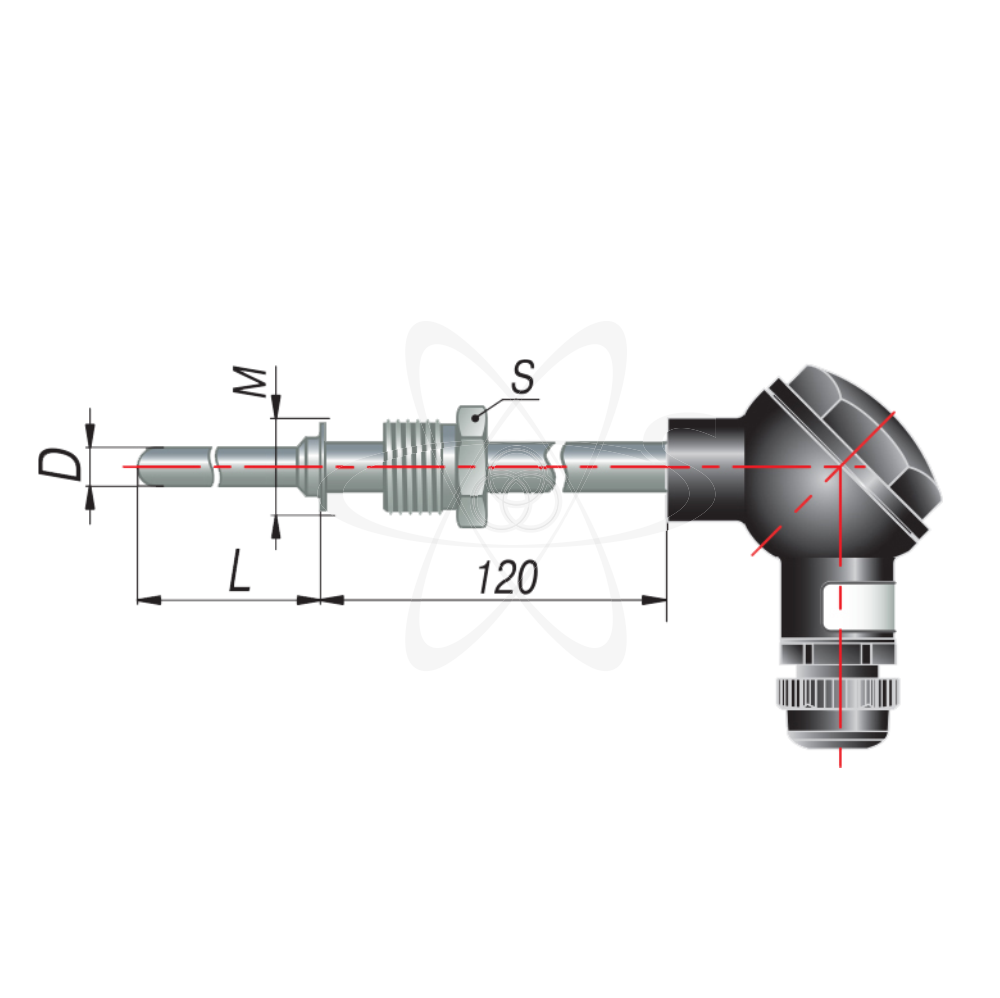 ДТС035-50М.В3.200(50М, L=200мм, d=8мм, -50+180С)
