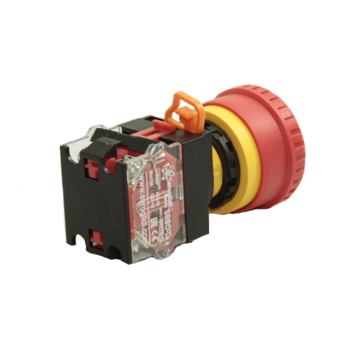 Кнопка SBSO-KA-11TS Грибок красный с фикс.и поворотн. размык 1з+1р