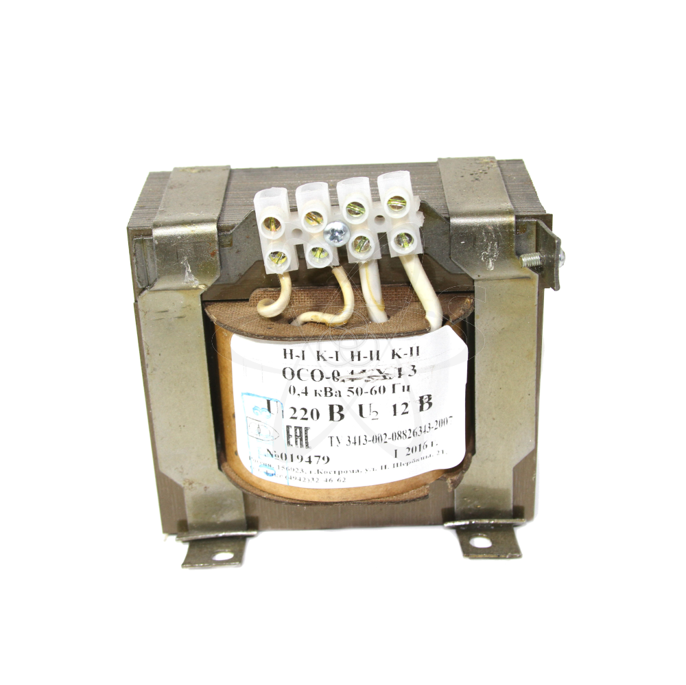 Трансформатор понижающий ОСО-0,4 кВа 220/12В