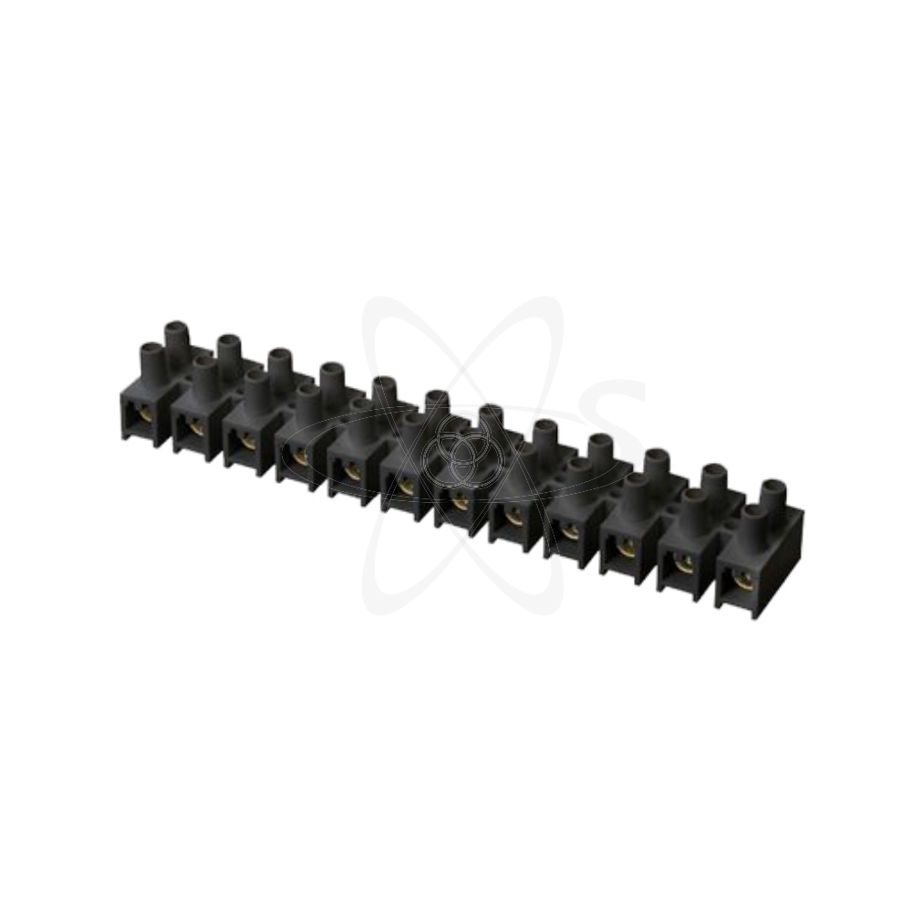 Зажим винтовой  ЗВИ-10 полипропилен 1,5-6мм2 12пар 100°С черный TDM