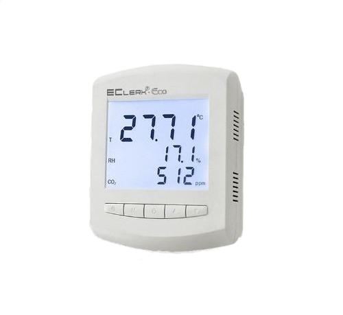 Измеритель температуры, влажности и концентрации CO2 EClerk-Eco-RHTC