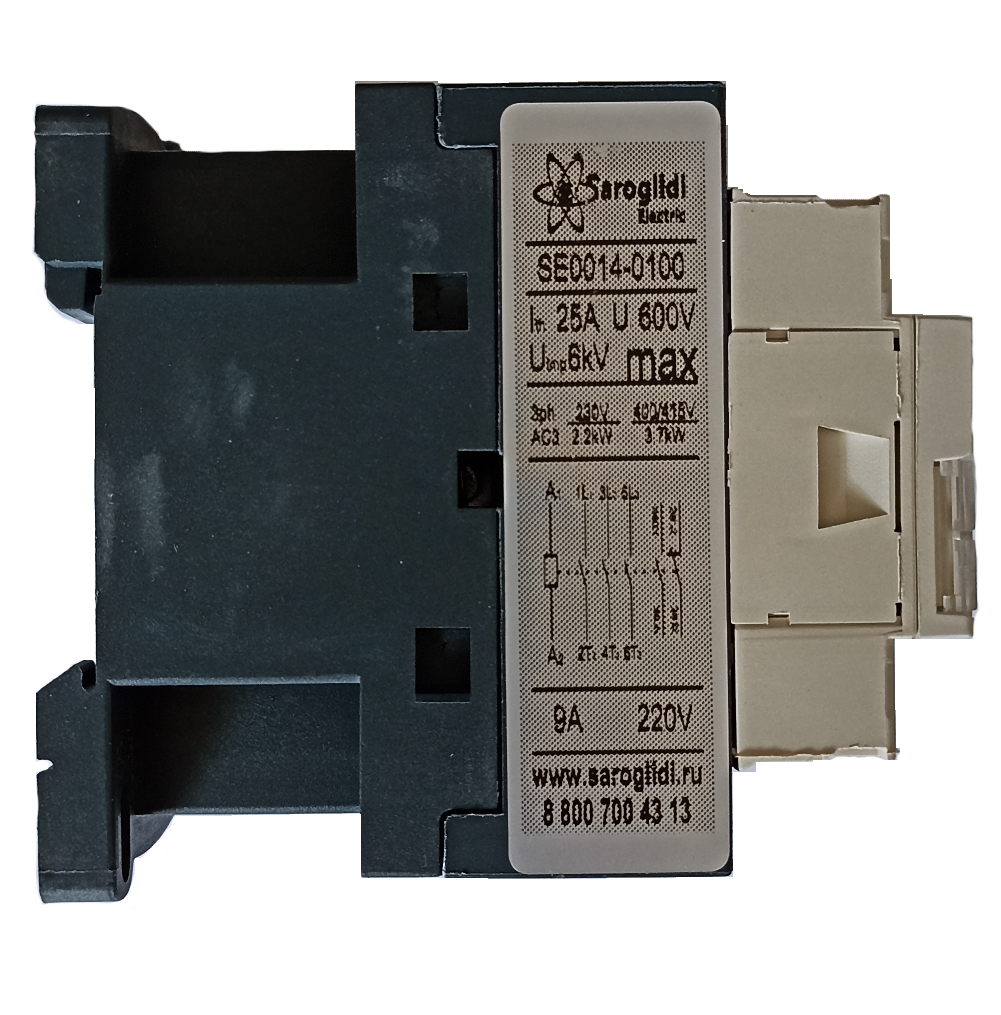 Контактор ПМ12  9А 380V