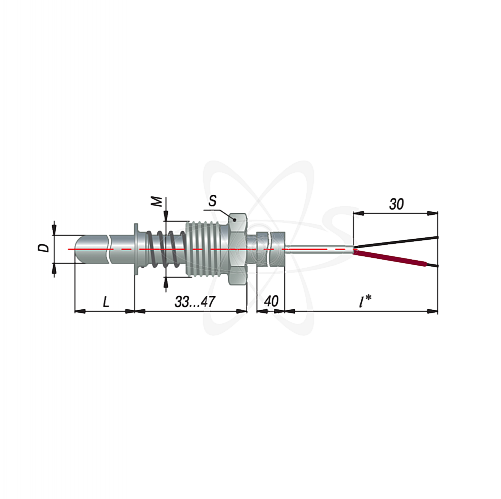 ДТПL134-00.80/1,5 (ТХК, L=80мм, d=8,каб-1,5м.-40+400С)
