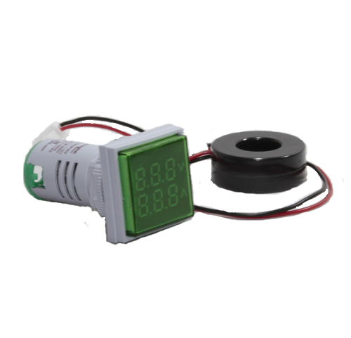 Вольт-амперметр мини ADV-22DFAV(G) зеленый