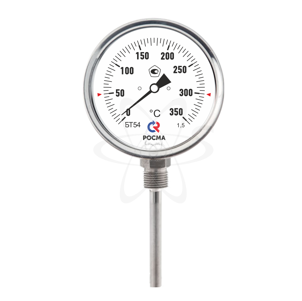 Термометр биметаллический БТ-54.220(0...350С)G1/2.100.1.5 