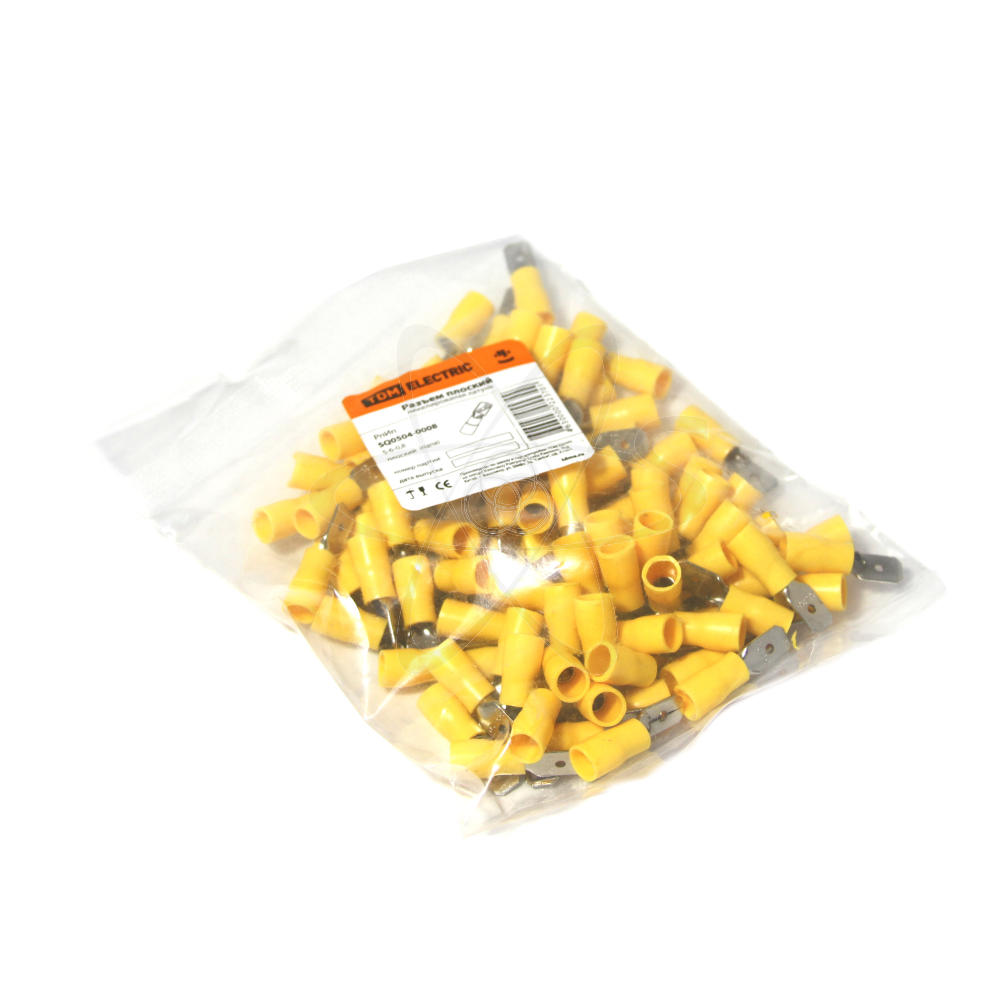 Разъем РпИп 5-6-0,8 плоский(папа) 100шт.