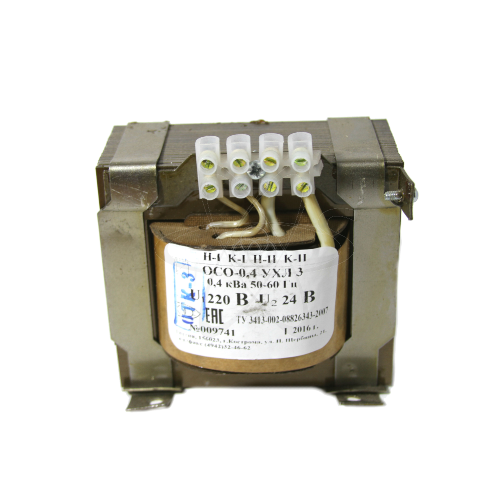 Трансформатор понижающий ОСО-0,4 кВа 220/24В