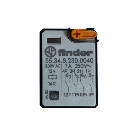 Реле Finder 55.34.8.230.0040 7А 230V 4 группы