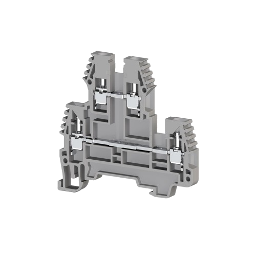 Клеммник PIK2.5N 2-х ярусный 2.5мм2 (серый)