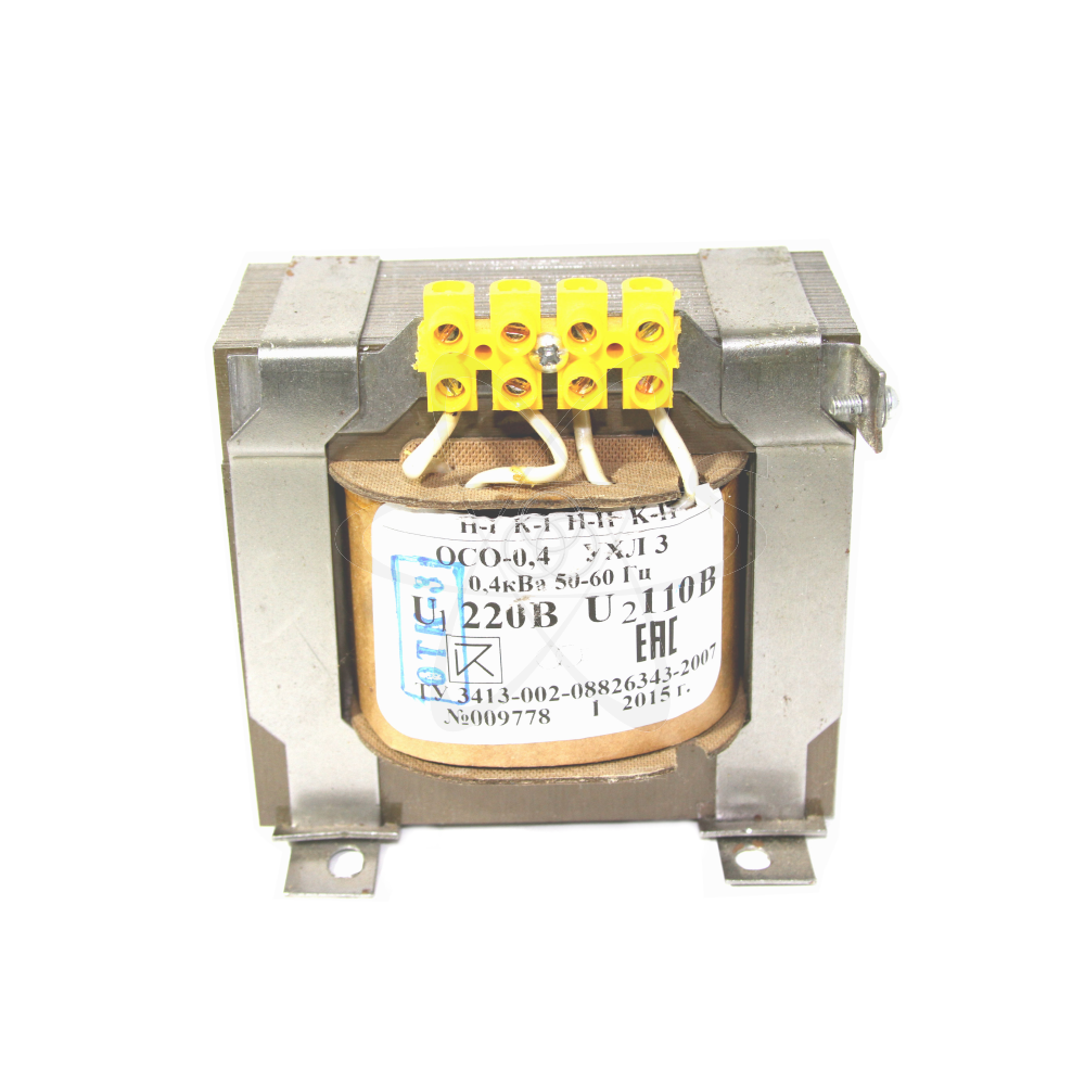Трансформатор понижающий ОСО-0,4 кВа 220/110В