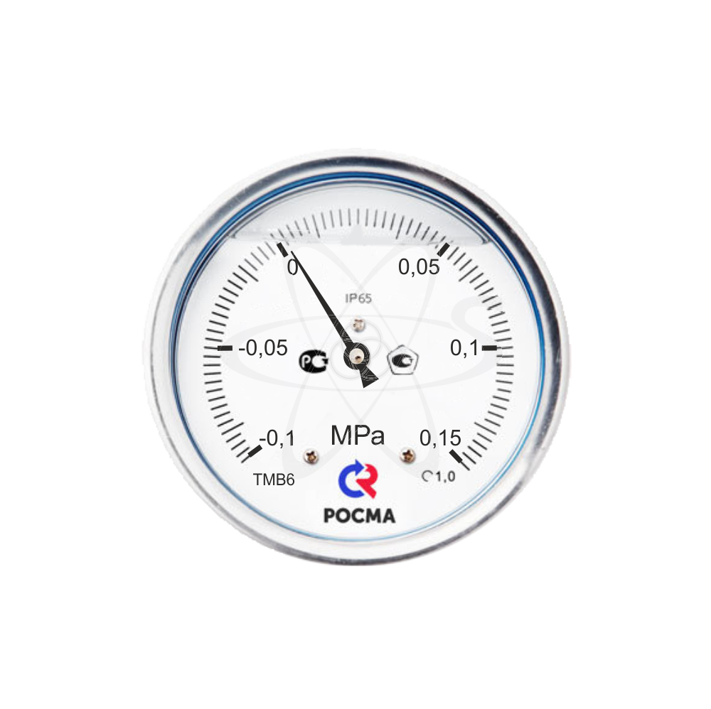 Мановакуумметр ТМВ-621Т.00 (-0,1...+0,15МРа) G1/2.1,0 с гидрозаполнением