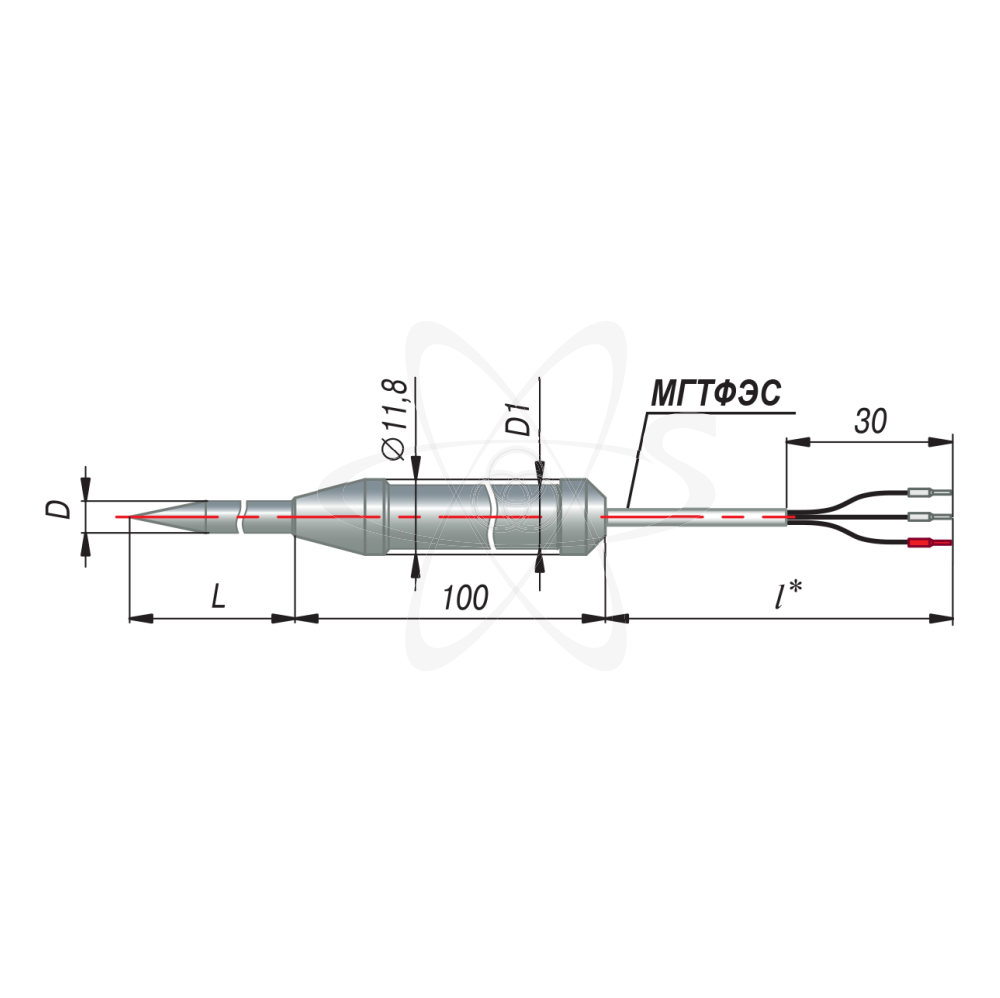 ДТС164-РТ100.В3.100/2 (РТ100, L=100мм,каб-2м -60+250С)