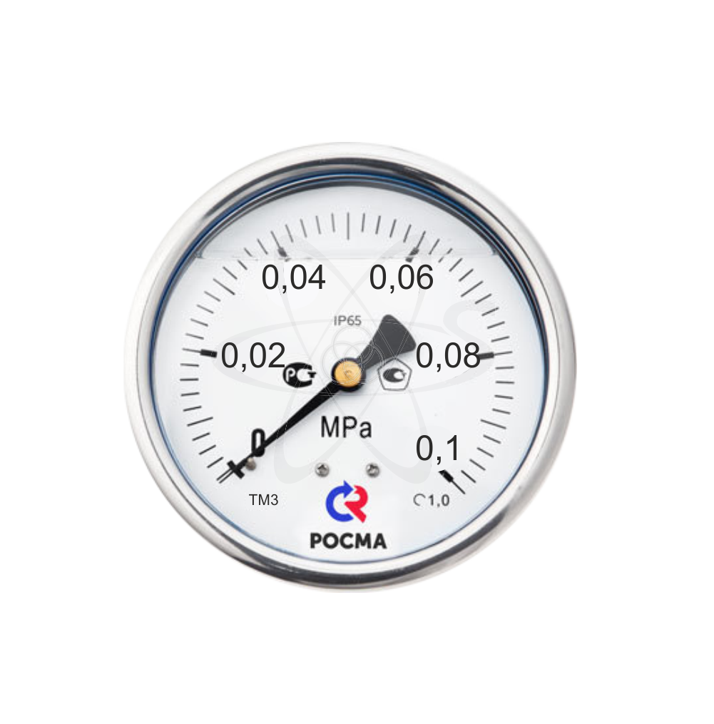 Манометр ТМ-320Т.00 (0...0,1 MPa) М12х1.5 кл1.5
