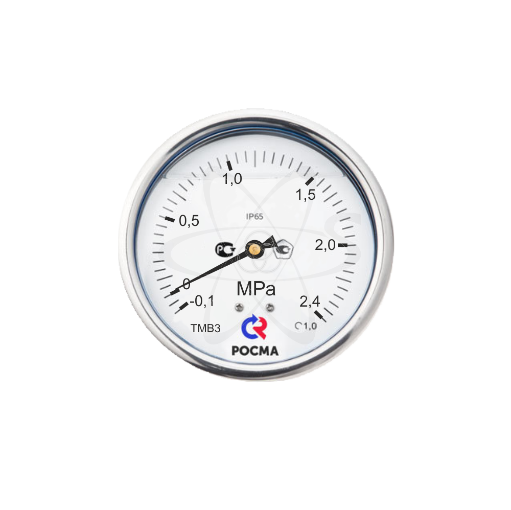 Мановакуумметр ТМВ-320T.00 (-0,1...+2,4МРа) G1/4.1.5 с гидрозаполнением