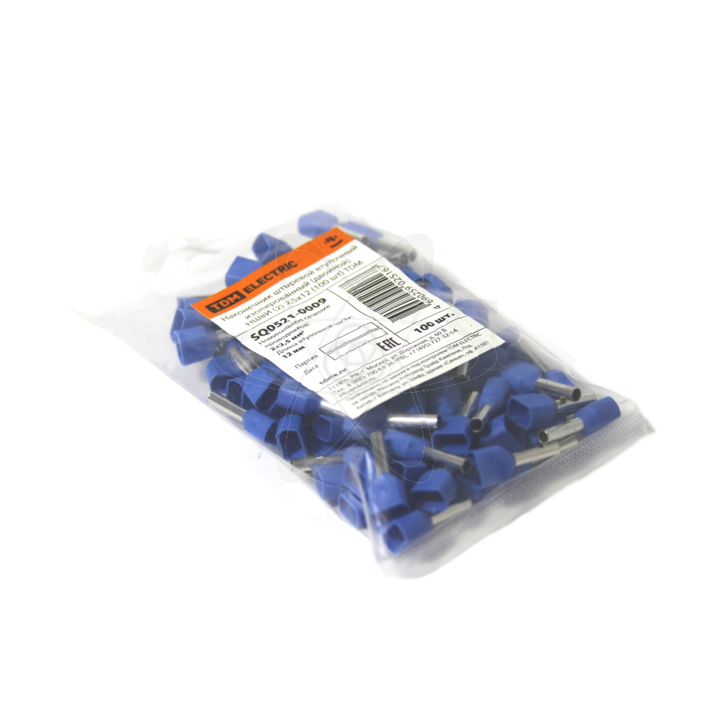 Наконечник НШвИ втулочный двойной  2,5х12(100шт.)