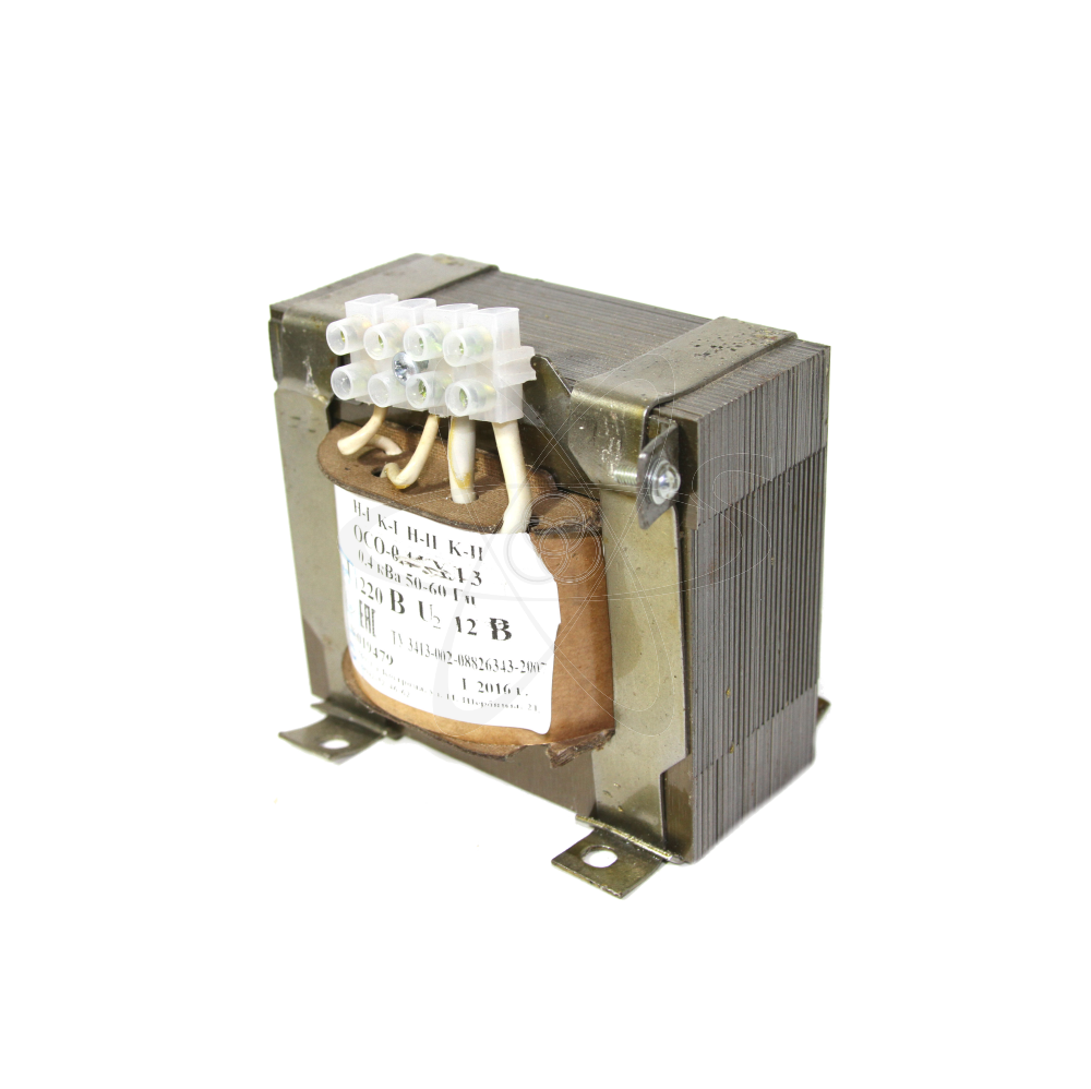Трансформатор понижающий ОСО-0,4 кВа 220/12В