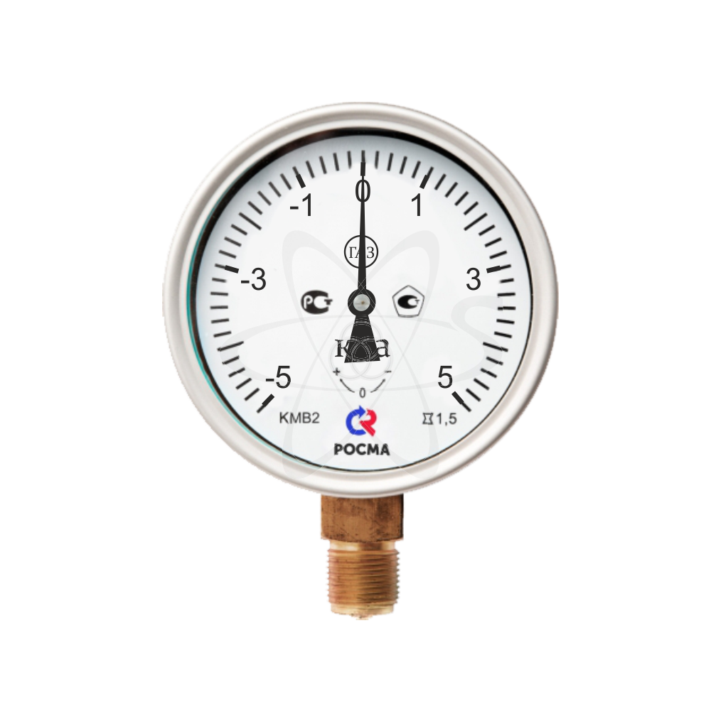 Напоромер КМВ-22Р (-5...+5 кРа) М20х1,5.1,5