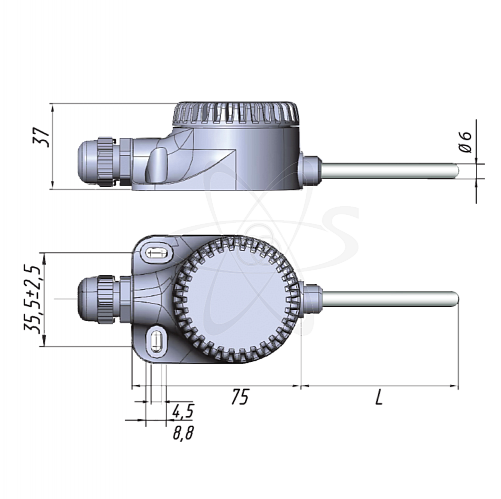 ДТС125-РТ1000.В2.60(РТ1000, L=60мм, d=6мм, -60+100С)