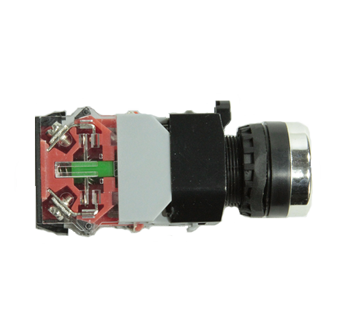 Кнопка SBS0-DY-11D с подсветкой  зеленый (G)  230В 1з+1р