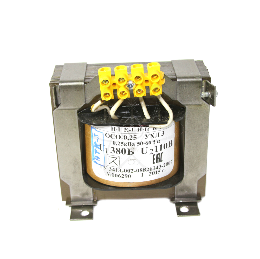 Трансформатор понижающий ОСО-0,25 кВа 380/110В
