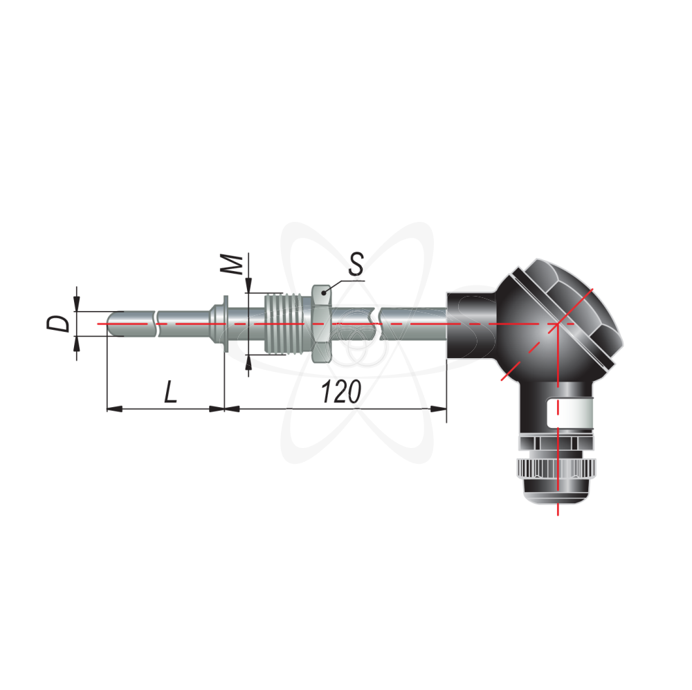 ДТПК035-0100.320(ТХА, L=320мм, d=8мм, -40+800С)