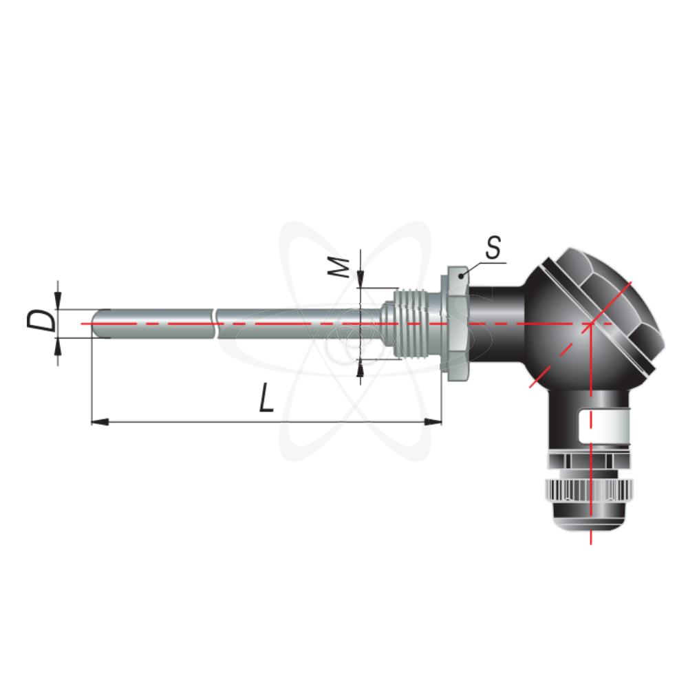 ДТС105-100М.В4.100(100М, L=100мм, d=8мм, -50+150С)