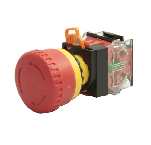 Кнопка SBSO-KA-11TS Грибок красный с фикс.и поворотн. размык 1з+1р