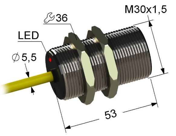Индуктивный датчик ВБ2.30М.53.10.2.1.К (NPN.NO)
