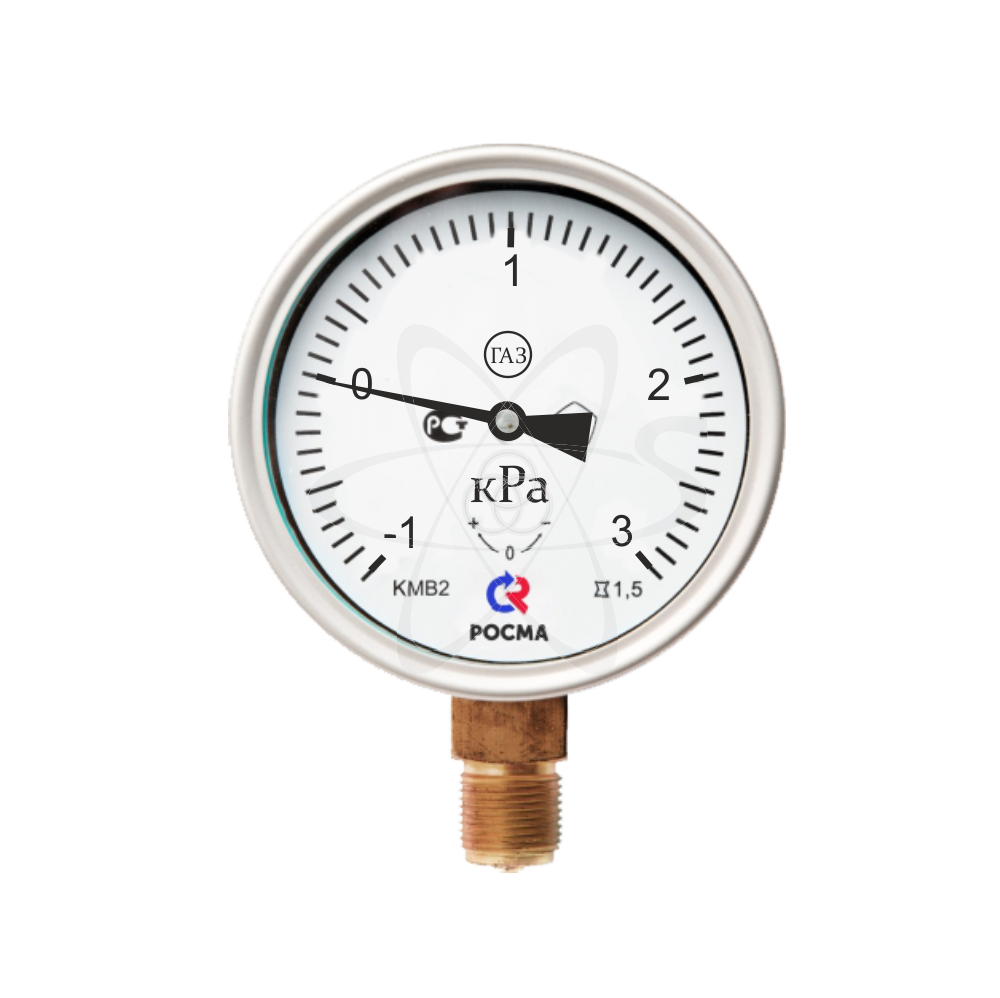 Напоромер КМВ-22Р (-1...+3 кРа) М20х1,5.1,5