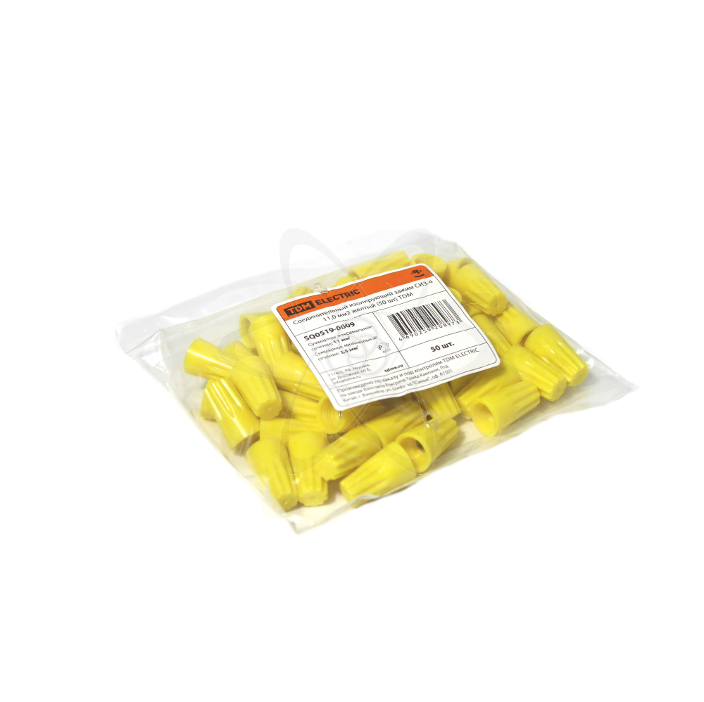 Соед.изолирующий зажим СИЗ-4-11мм2 желтый(50шт.)