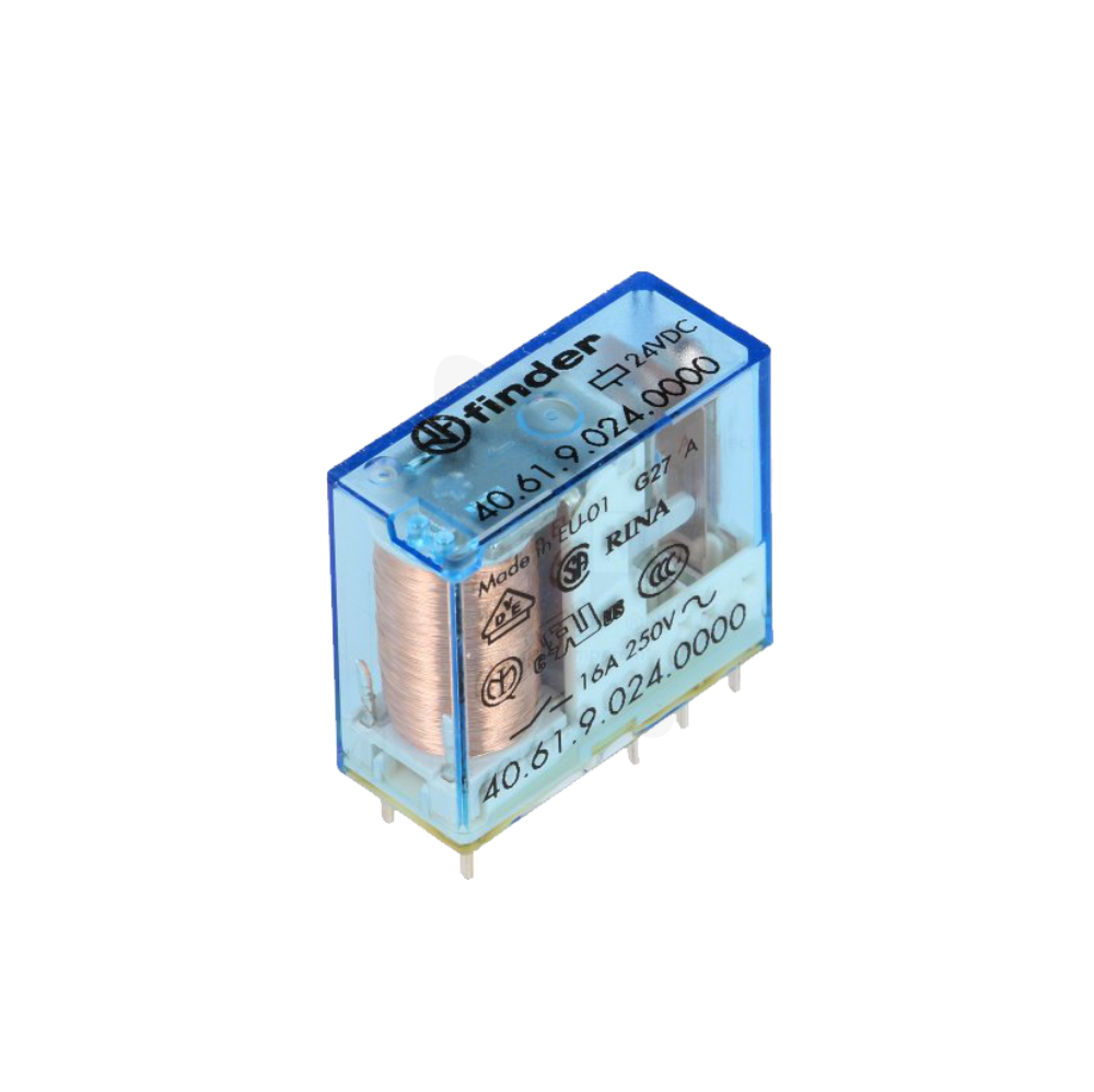 Реле Finder 40.61.9.024.0000; 1CO 16A; контакты AgCdO; катушка 24B DC