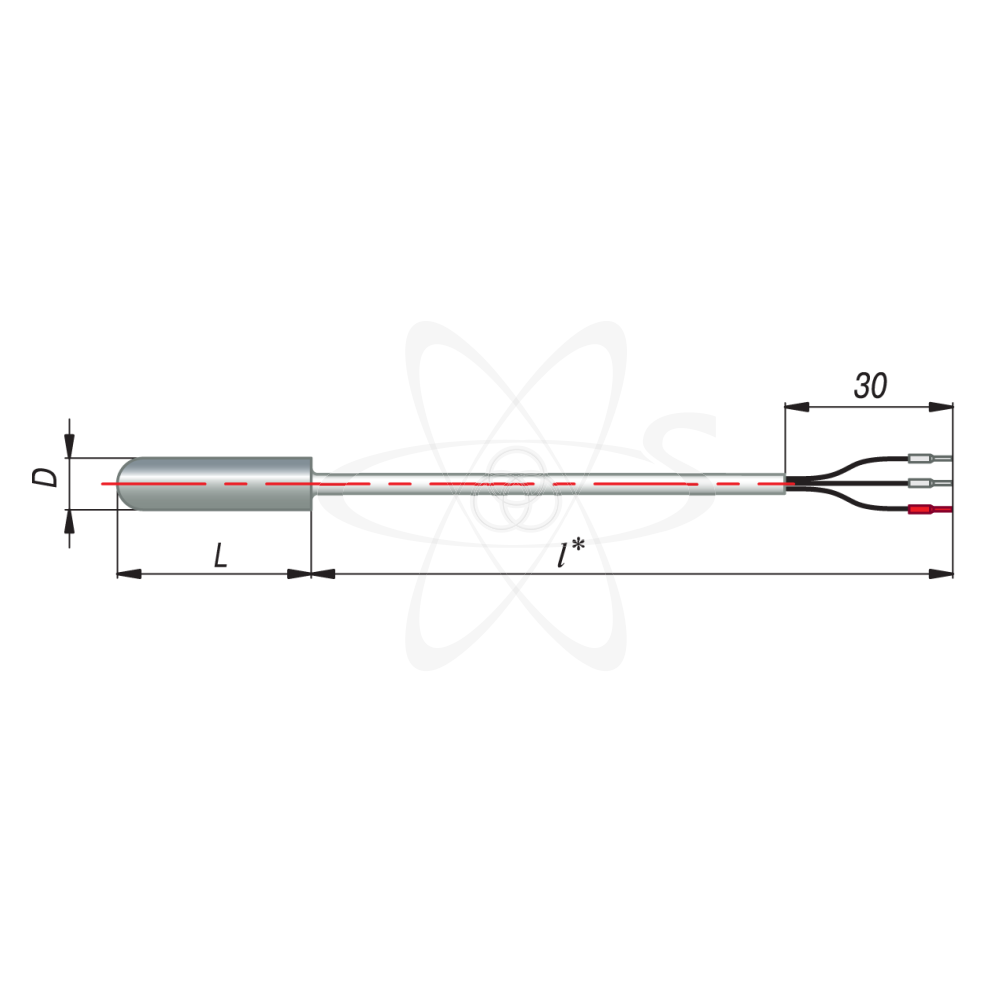 ДТС014-PT100.В3.25/8(PT100, L=25мм, каб. 8м, d=5мм, -50+250С)