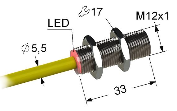 Индуктивный датчик PS2-12M33-4B21-K (NPN.NO)