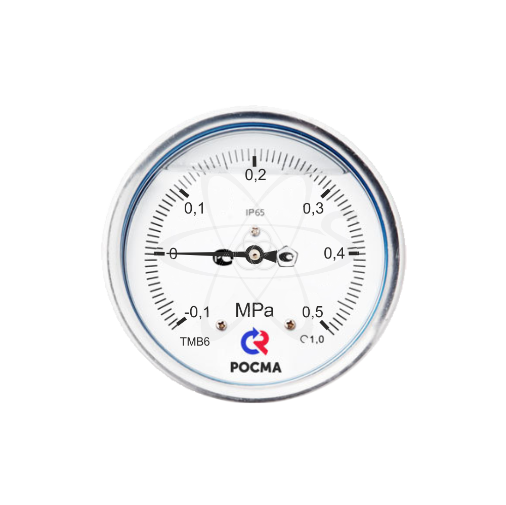 Мановакуумметр ТМВ-621Т.00 (-0,1...+0,5МРа) М20х1,5.1,0 с гидрозаполнением