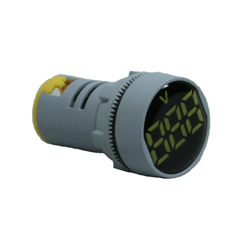 Вольтметр мини ADV-22DV(O) оранжевый (Круглый)