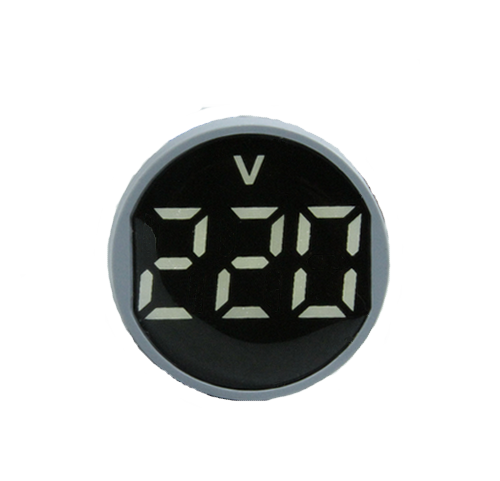 Вольтметр мини ADV-22DV(W) белый (Круглый)