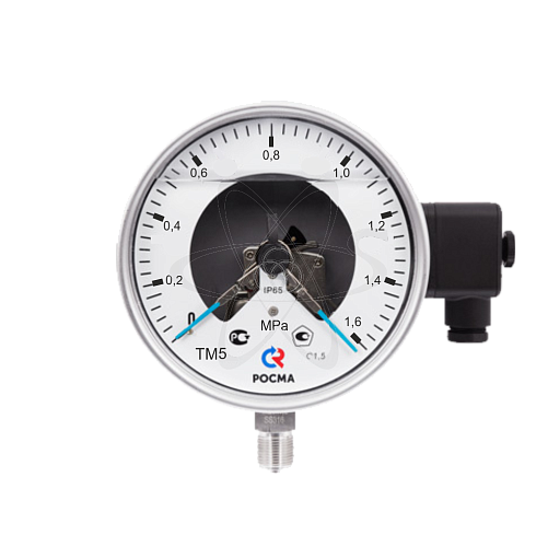 Манометр электро-контакт. ТМ-521Р.05 (0...1,6 МРа) М20х1,5 кл1.5