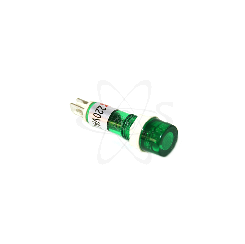 Лампа N диам. 9мм обычная зеленая 230В