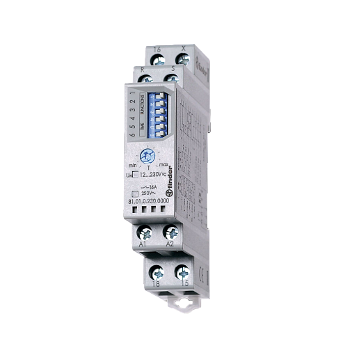 Модульный таймер мультифункциональный питание 12…240В АС/DC; 1CO 16A; регулировка времени 0.1с…10ч