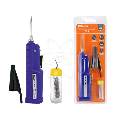 Паяльник автономный ПА-1, батареи типа 3хАА , с припоем "Алмаз" TDM