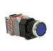 Кнопка SBS0-DY-11D с подсветкой  голубой (B)  230В 1з+1р