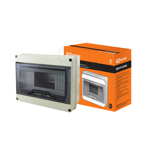 Бокс ЩРН-П-8 модулей навесной пластик IP 65